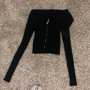 Bershka Black Off-Shoulder Sweater